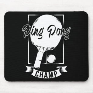 Mousepad Jogador de Tênis de Diversão Ping Pong Champ