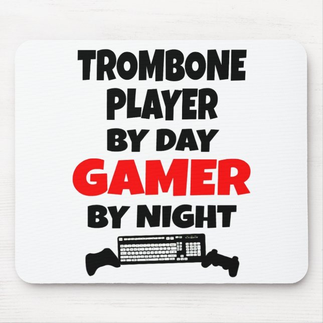 Mousepad Jogador de Trombone do Gamer (Frente)