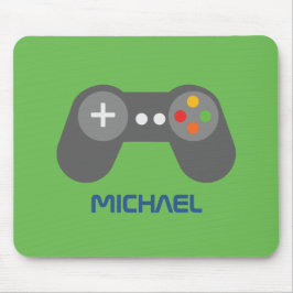 Mousepad Jogador de vídeo verde divertido