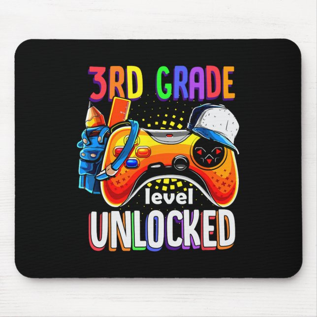 Mousepad Jogador De Volta Para A Escola Gamepad 3º Nível (Frente)