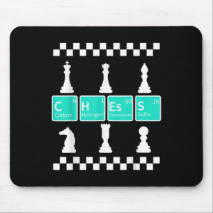 Mousepad Jogador de xadrez Lover Mesa Periódica Homens Pres