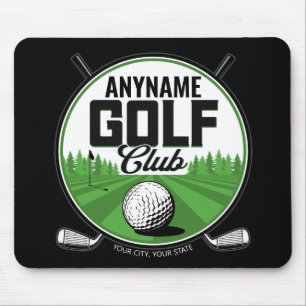 Mousepad Jogador do Clube Golf Pro Golf, nome personalizado