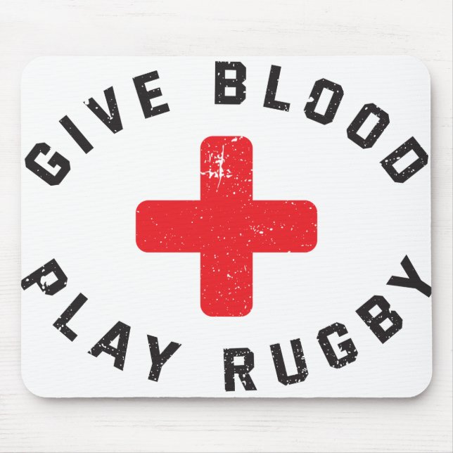 Mousepad Jogador Engraçado de Rugby Engraçado (Frente)