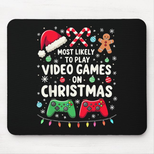 Mousepad Jogador Engraçado Mais Provável A Tocar Videos gam (Frente)