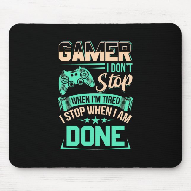 Mousepad Jogador Eu Paro Quando Termino (Frente)