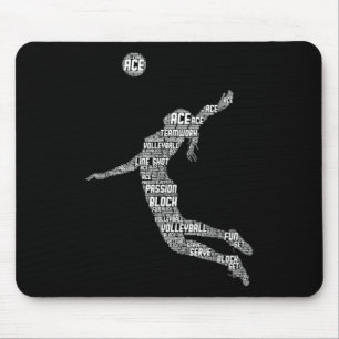 Mousepad Jogadora de Jovens Mulheres de Voleibol