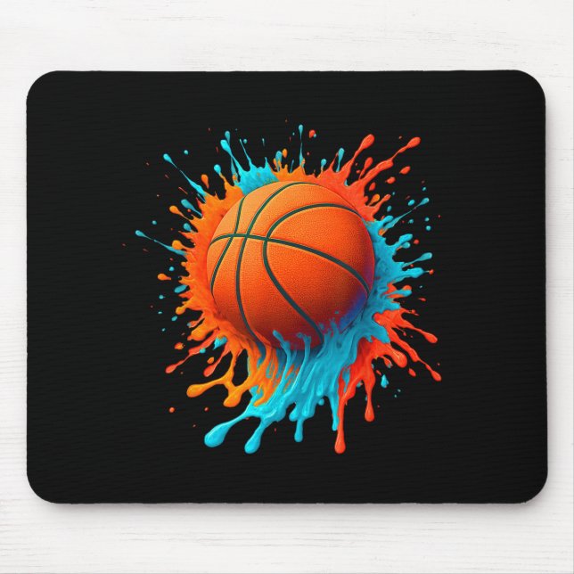 Mousepad Jogadores de basquete retrocedem jogadores de fute (Frente)