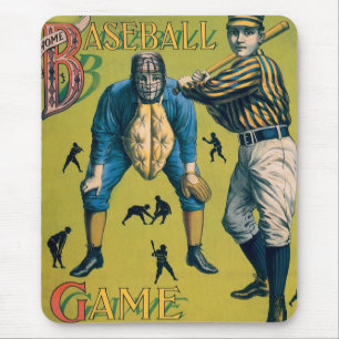 Mousepad Jogadores de beisebol do Vintage Sports no Jogo Do