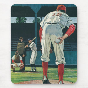 Mousepad Jogadores de beisebol do Vintage Sports Pitcher no