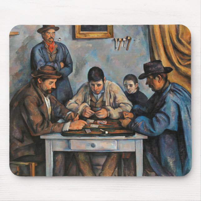 Mousepad Jogadores de Cartão Paul Cezanne Pintura Arte (Frente)