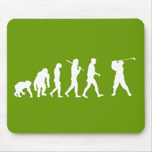 Mousepad Jogadores de golfe da evolução do golfe que
