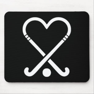 Mousepad Jogadores de hóquei de campo fofos amam símbolo 