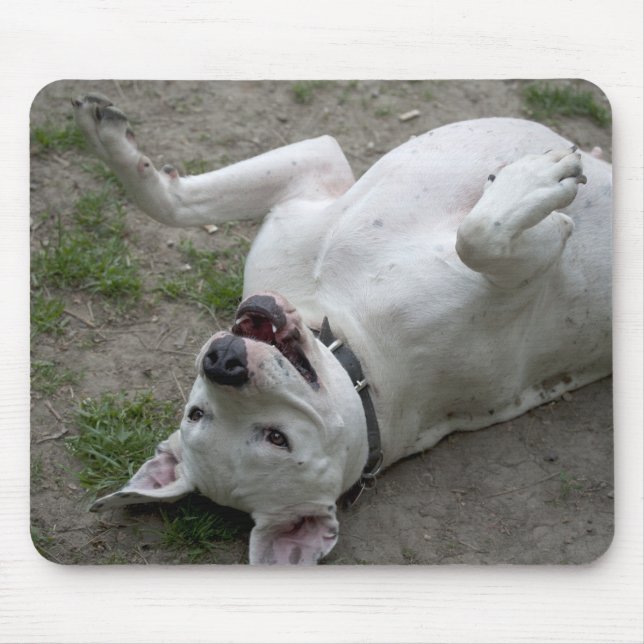 Mousepad Jogando Dogo Argentino (Frente)
