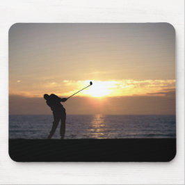 Mousepad Jogando Golfe No Sunset