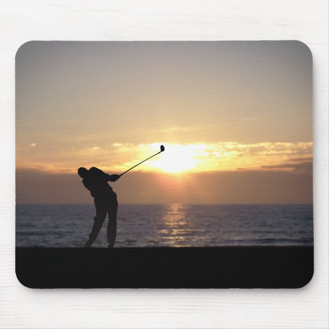 Mousepad Jogando Golfe No Sunset (Frente)