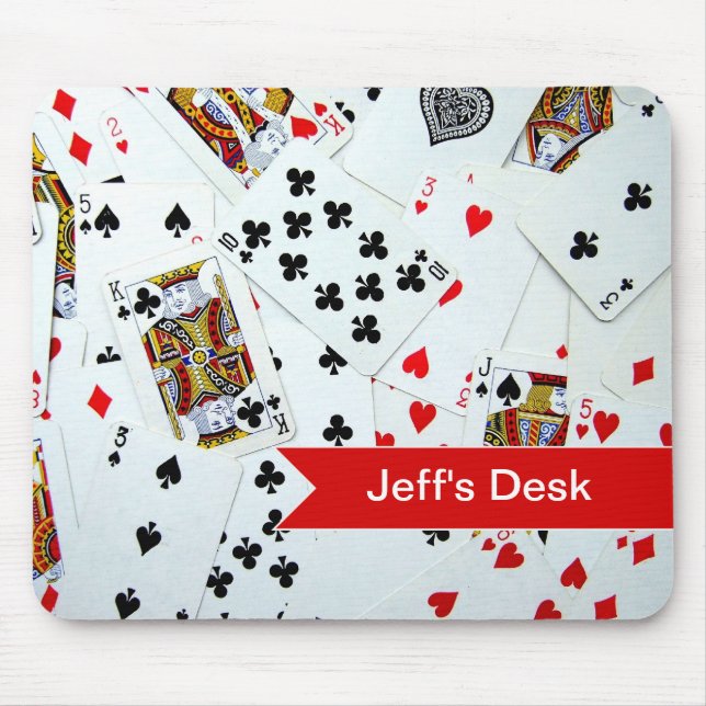 Mousepad Jogando jogos de cartas (Frente)