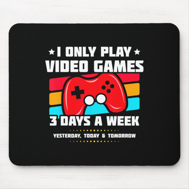 Mousepad Jogando Video Games - Jogos de PC e Console - Vi D (Frente)