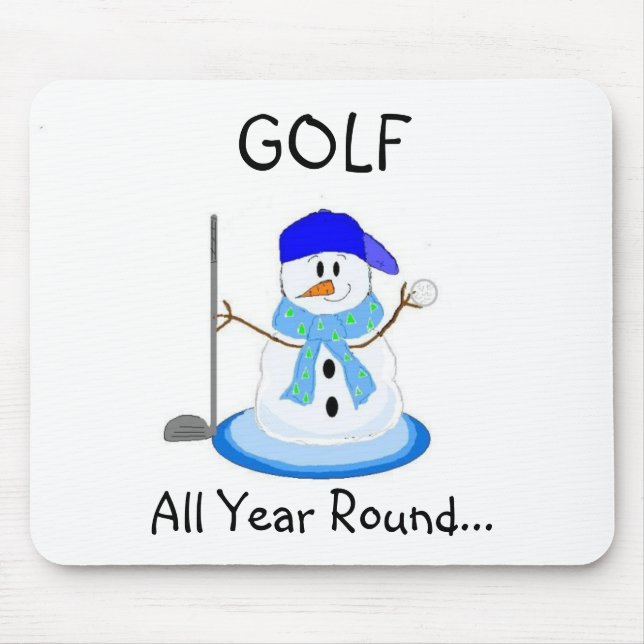 Mousepad Jogar Golfe Durante Todo O Ano (Frente)