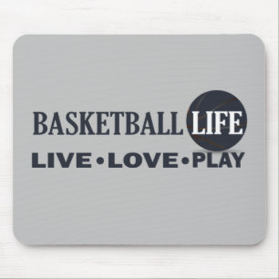 Mousepad jogo de amor ao vivo de basquetebol