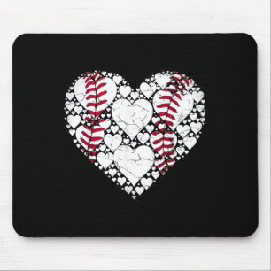 Mousepad Jogo de Dia de Jogo Fã de Esportes Amor Coração de