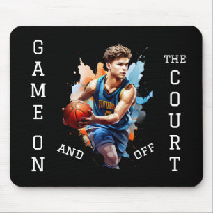 Mousepad Jogo de jogador de basquete em 