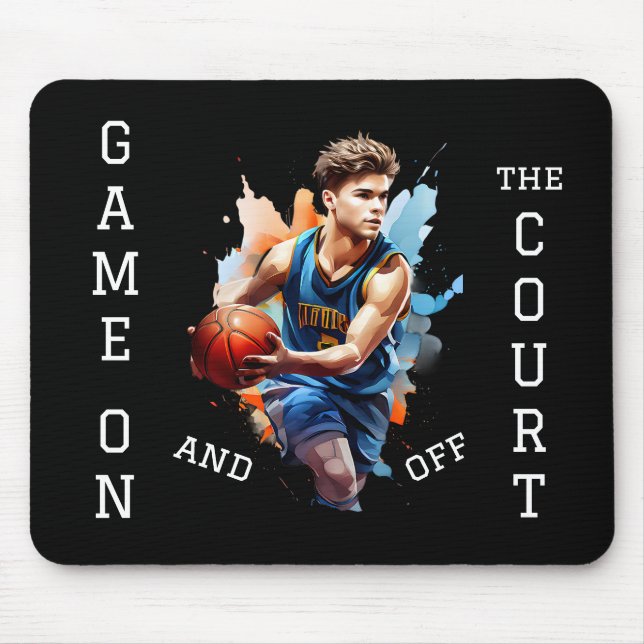 Mousepad Jogo de jogador de basquete em  (Frente)