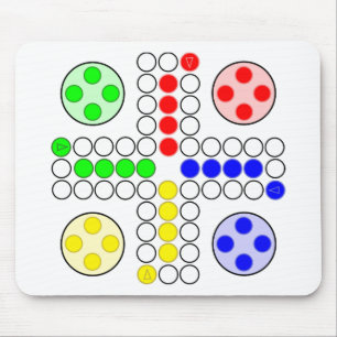 Mousepad Jogo de mesa do clássico de Ludo