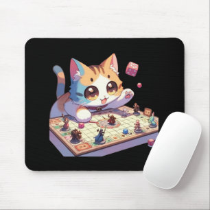 Mousepad Jogo de Tabuleiro Gato Jogando Dados