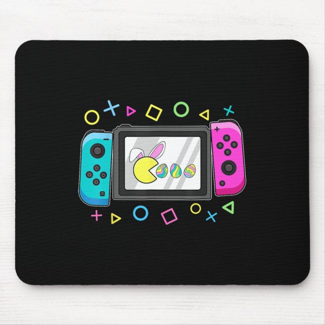 Mousepad Jogo de vídeo da Páscoa das crianças comendo ovos  (Frente)