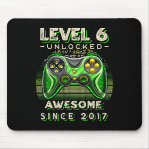 Mousepad Jogo de Vídeo Desbloqueado do Nível 6 - Aniversári