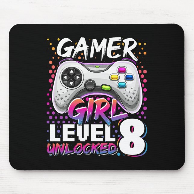 Mousepad Jogo de vídeo desbloqueado Nível 8 - 8º aniversári (Frente)