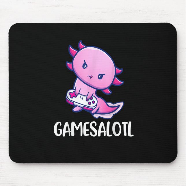 Mousepad Jogo de vídeo Gamesalotl Axolotl (Frente)