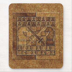 MOUSEPAD JOGO DE XADREZ NA PEDRA