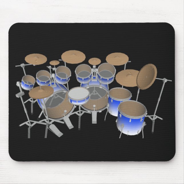 Mousepad Jogo do cilindro de 10 partes: Inclinação azul: (Frente)