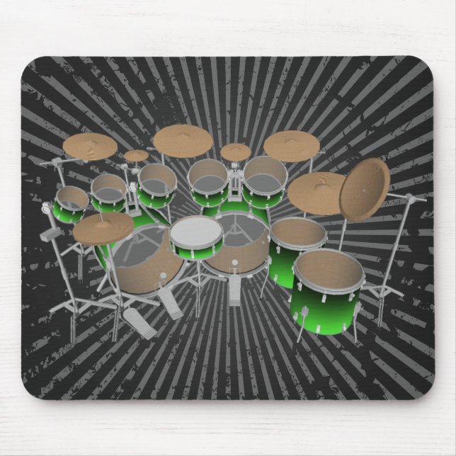 Mousepad Jogo do cilindro de 10 partes: Inclinação verde: (Frente)