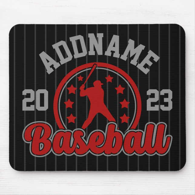Mousepad Jogo Jogador da Equipe Baseball de NOME Personaliz (Frente)