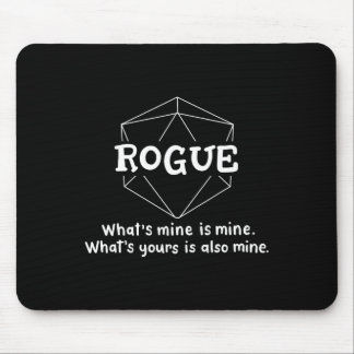 Mousepad Jogos de RPG Personagem Engraçado Rogue Piada