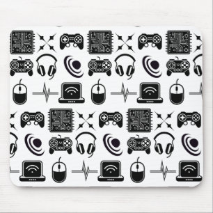 Mousepad Jogos em Preto e Branco