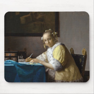 Mousepad Johannes Vermeer - A Lady escrevendo uma Carta