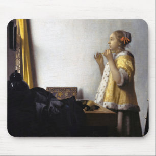 Mousepad Johannes Vermeer - Jovem Mulher com Colar Pérola