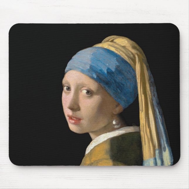 Mousepad Johannes Vermeer - Rapariga com um Ouriço de Pérol (Frente)