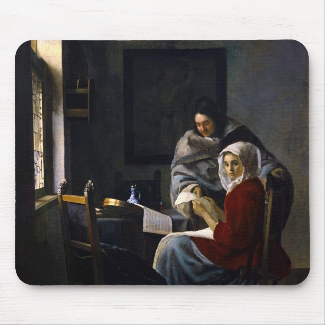 Mousepad Johannes Vermeer - Rapariga Interrompida em Sua Mú (Frente)