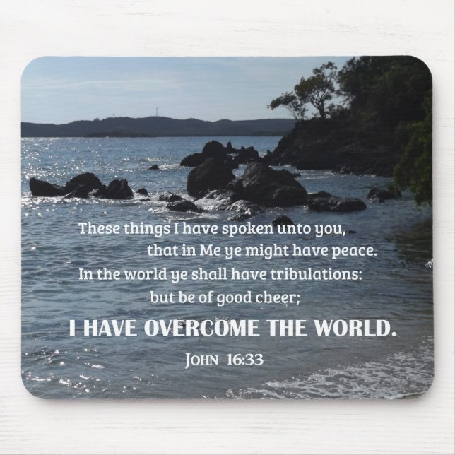 Mousepad John 16:33 Estas coisas que vos falei (Frente)