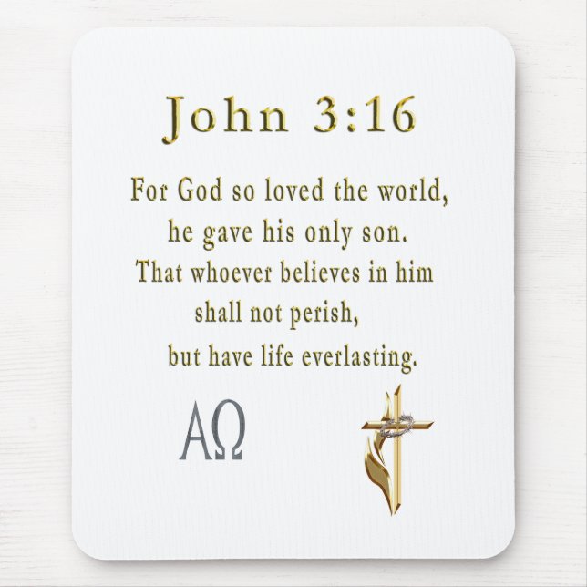 Mousepad John 3:16 (Frente)