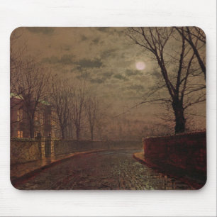 Mousepad John Atkinson Grimshaw Cena de Moonlit Street, 18