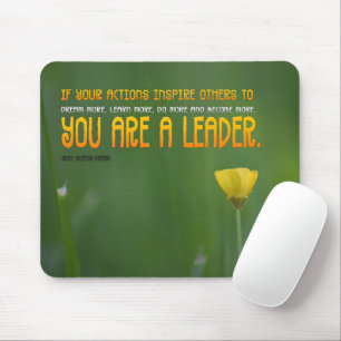 Mousepad John Quincy Adams Citação Inspiracional "Líder"