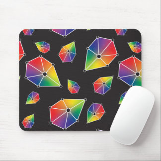 Mousepad Joias Geométricas Gradiente Rainbow Gem Diamond