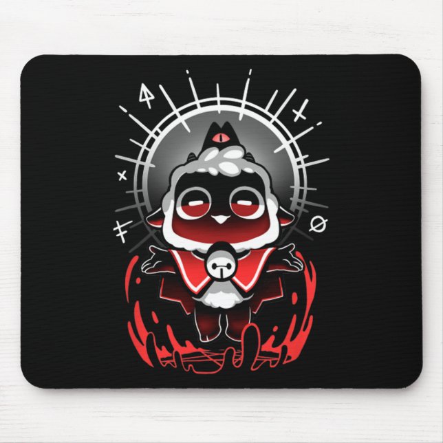 Mousepad Join The Cult - Cult Of The Lamb Cute Gamer Cult O (Frente)