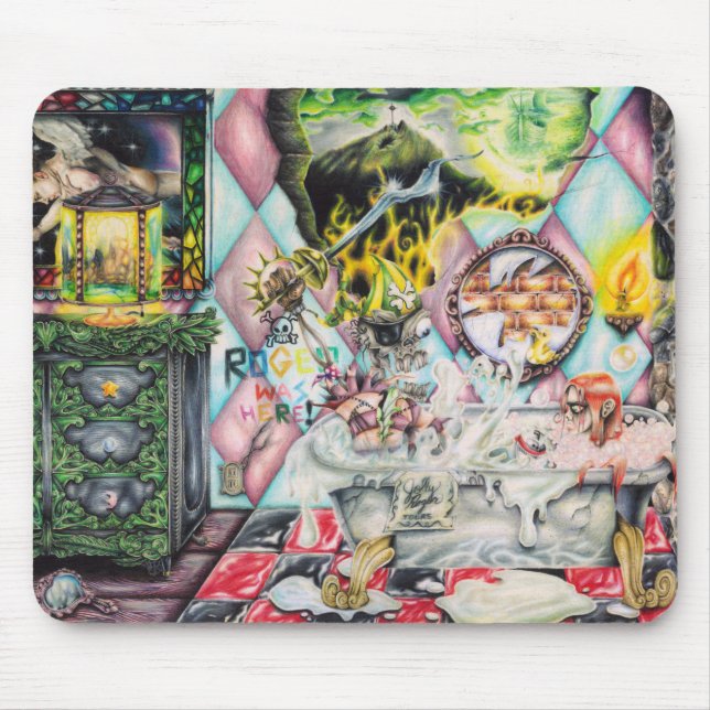 Mousepad Jolly Roger, o pirata fantasma - Trabalho de arte (Frente)