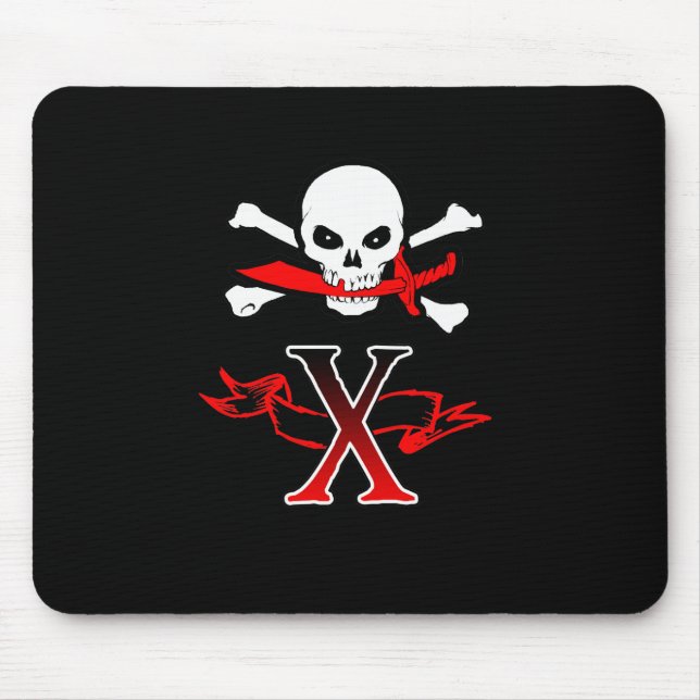 Mousepad Jolly Roger X Monograma Inicial (Frente)